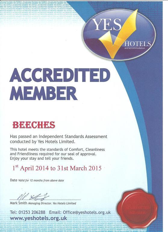 Beeches Hotel Blackpool Bagian luar foto